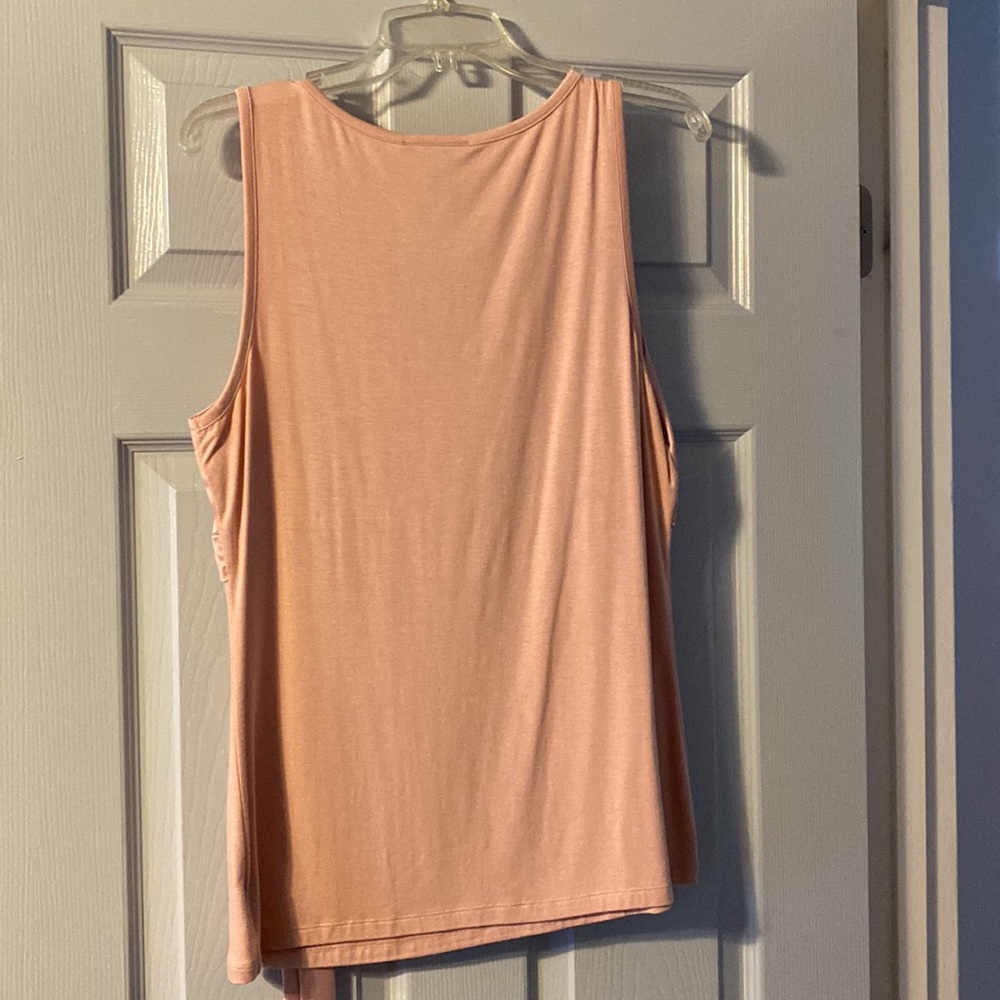 NWOT Inc dusty pink dressy rayon tee - Picture 2 of 5